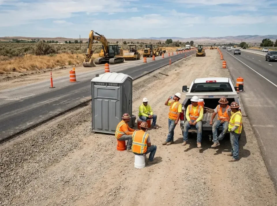 highway-road-construction-crew-007 — frequently asked questions, Porta Potty and Restroom Rentals in Woodlake, CA
